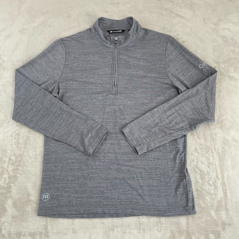 Travis Mathew Havasu 2.0 1/4 Zip Golf Pullover Men Medium Grey Performance NWOT‎